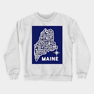 Maine Map Crewneck Sweatshirt